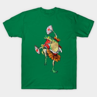 Frog Dancing With Two Fans T-Shirt